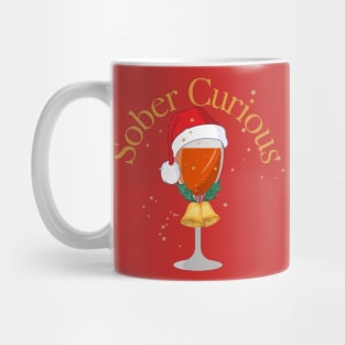 MERRY CHRISTMAS SOBER CURIOUS  DRINK GLASS Mug